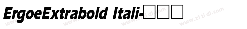 ErgoeExtrabold Itali字体转换